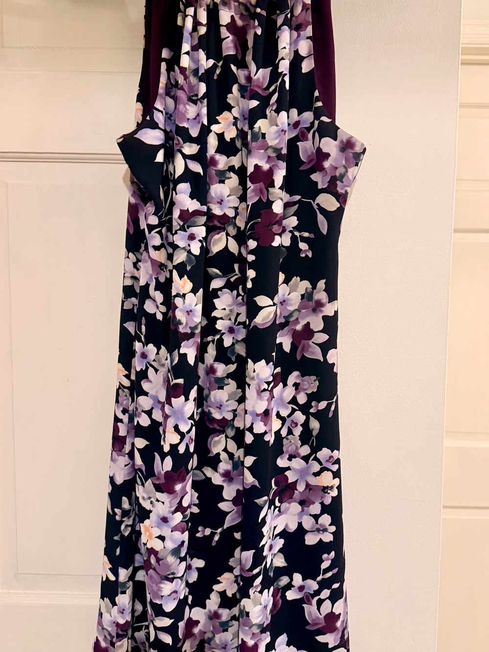 White House Black Market Floral Tie-Neck Dress Size 14